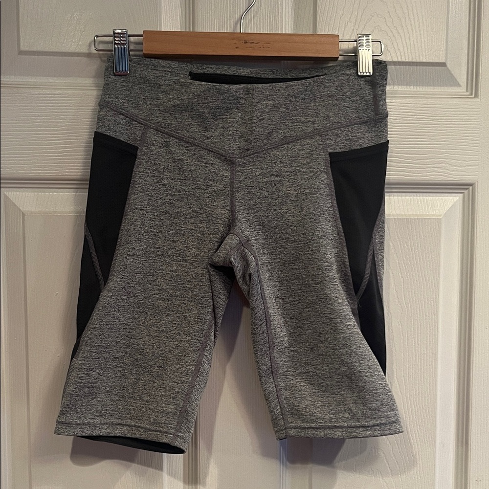 Lucy Gray and Black Athletic Shorts